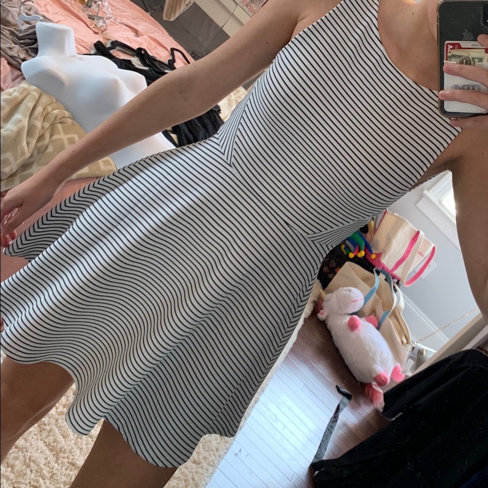 H&M striped skater dress